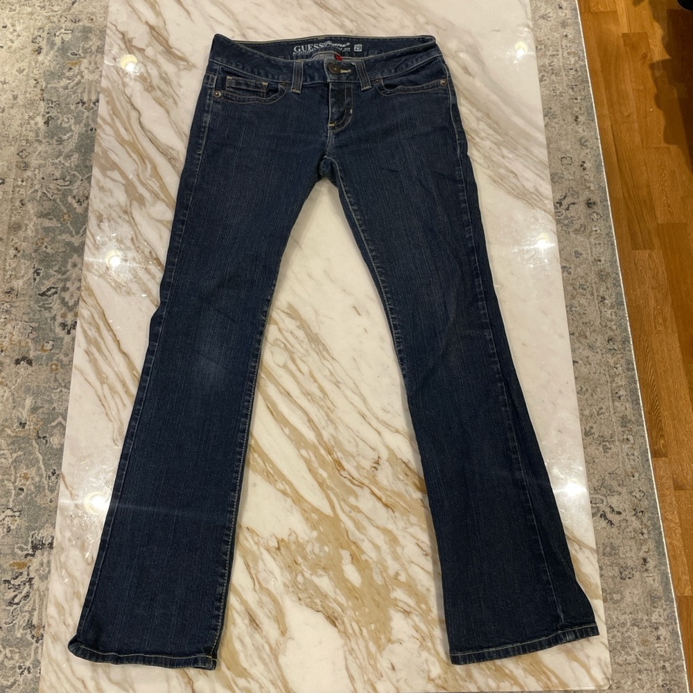 GUESS Women's low rise bootcut Blue Jeans